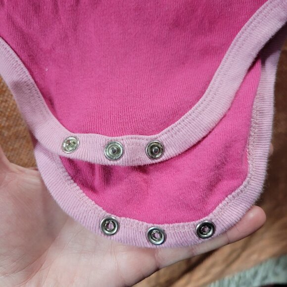 NWOT Lazy One Baby Girls "Duck Duck Moose" Pink Button up Onesie Size 6 Months - Picture 5 of 10